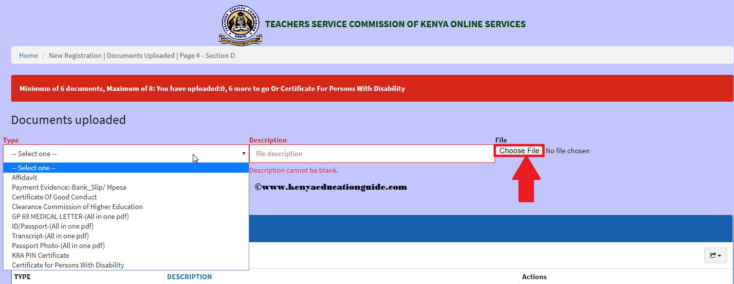 TSC Number registration portal and step by step guide (https