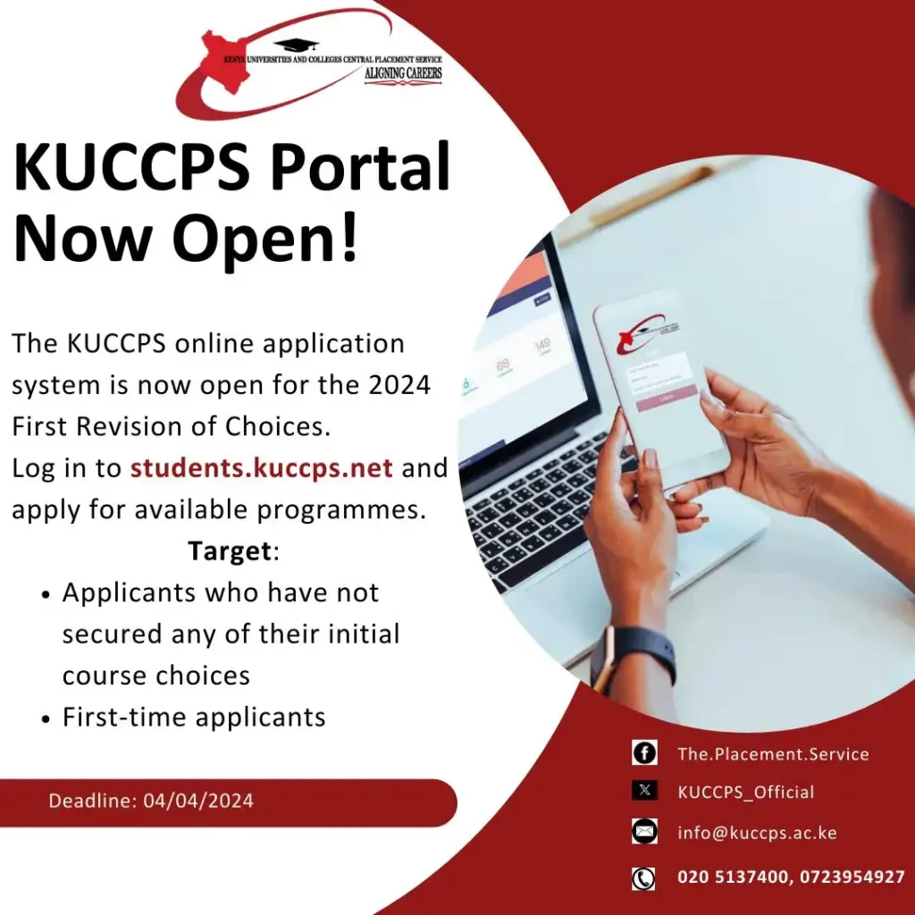 Is KUCCPS portal open