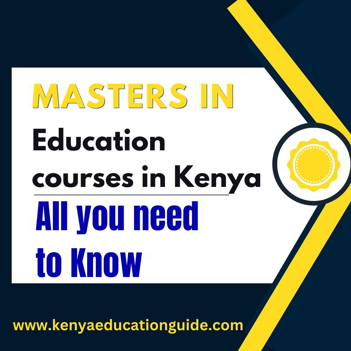 Masters in education courses in Kenya