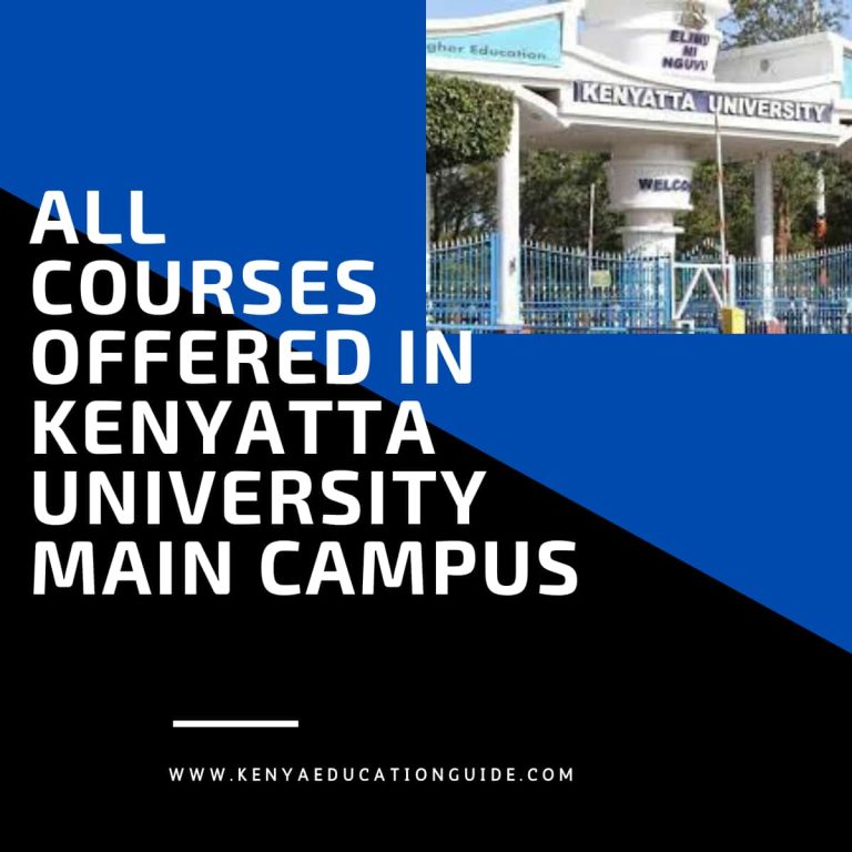 Courses Offered in Kenyatta University Main Campus [All courses ...