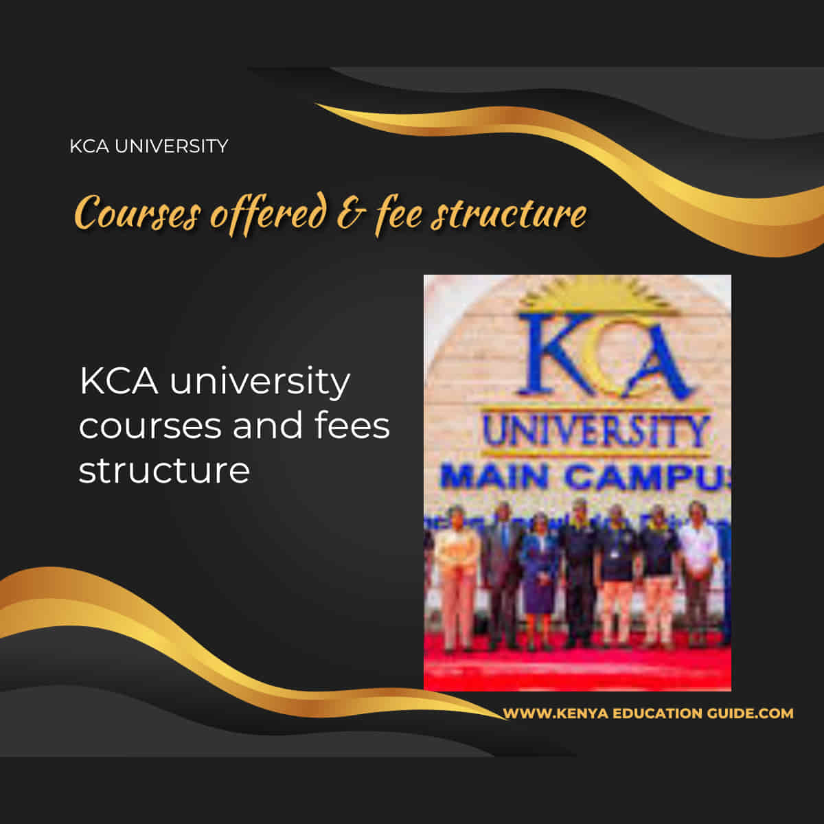 KCA university courses and fee structure