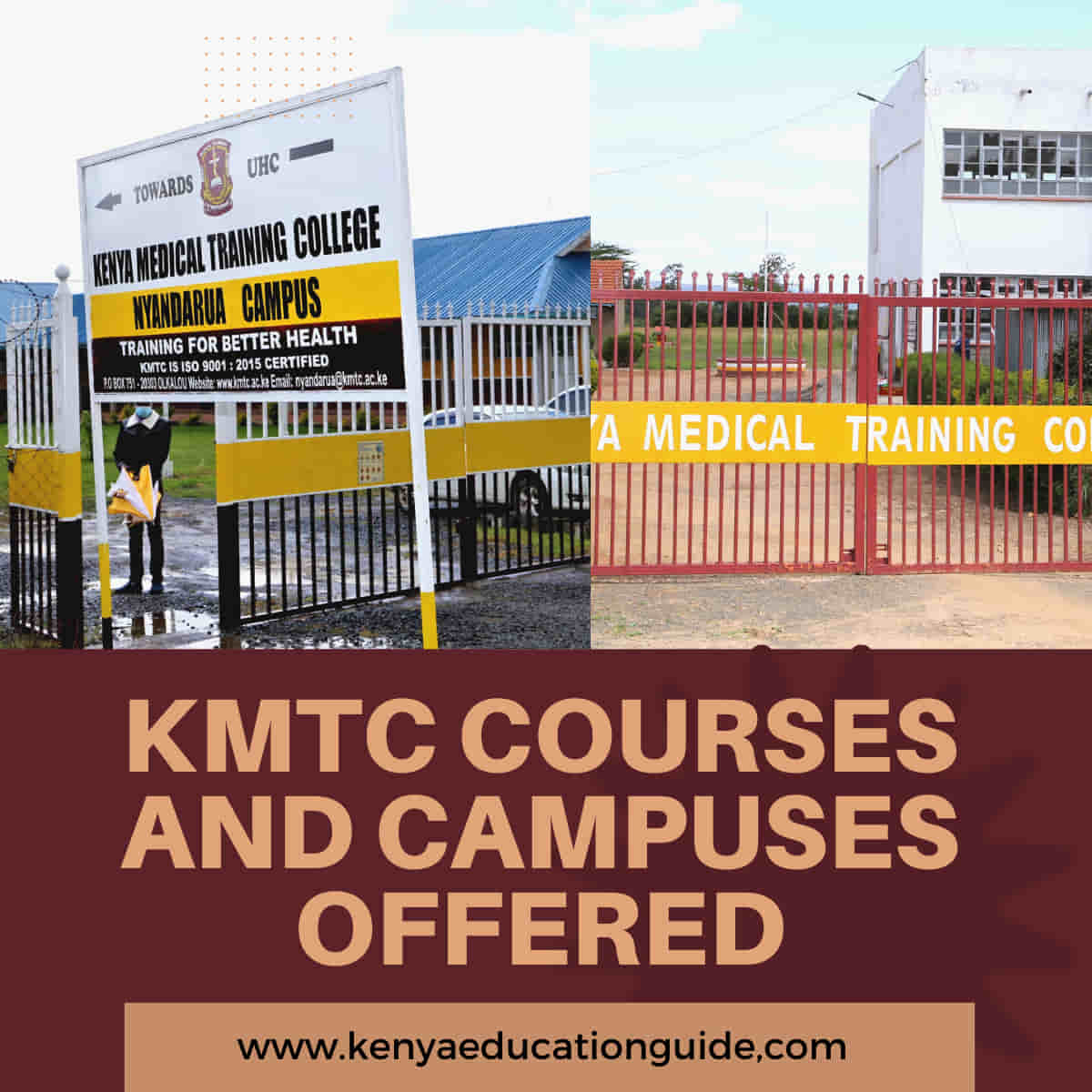 KMTC courses and campuses