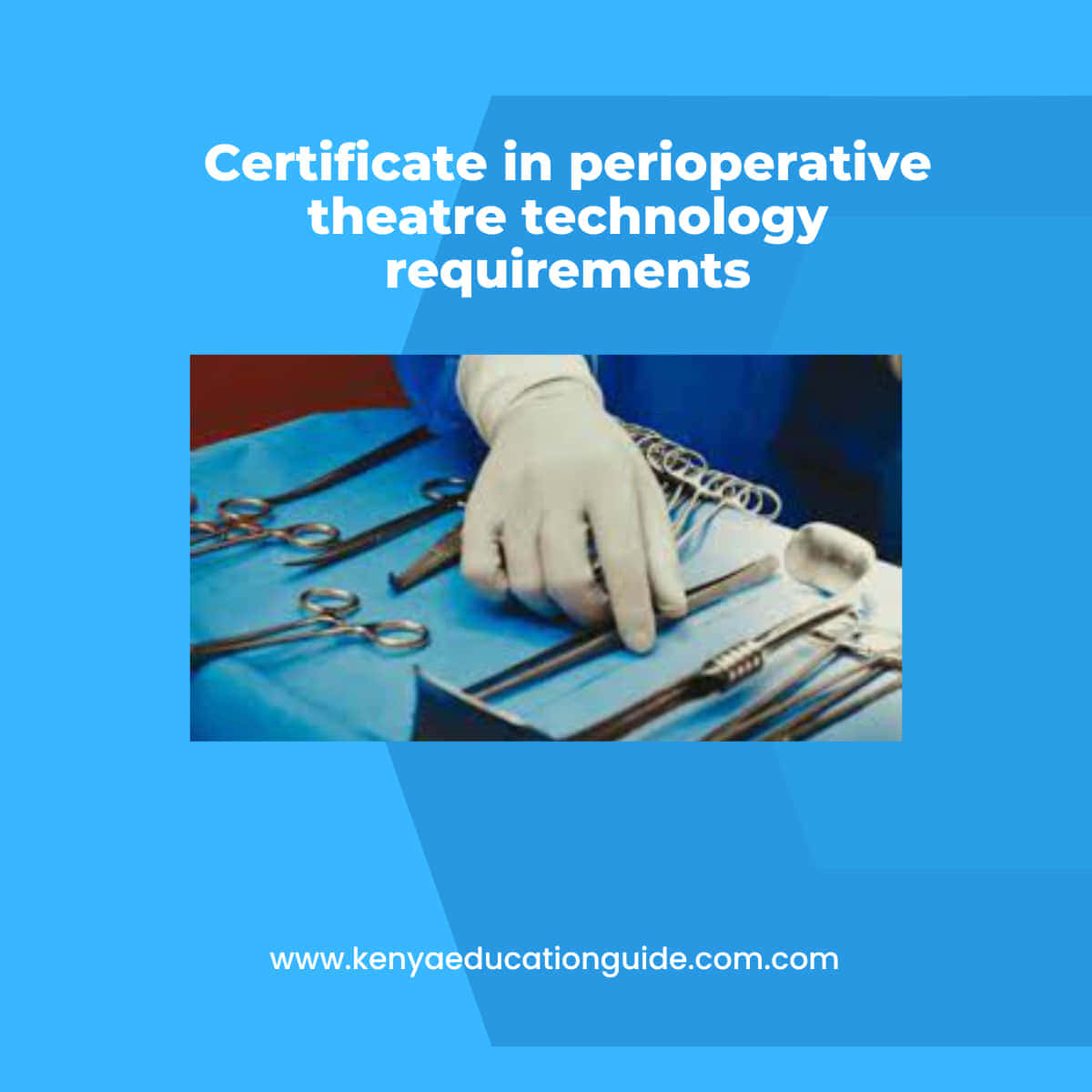 Certificate in perioperative theatre technology requirements