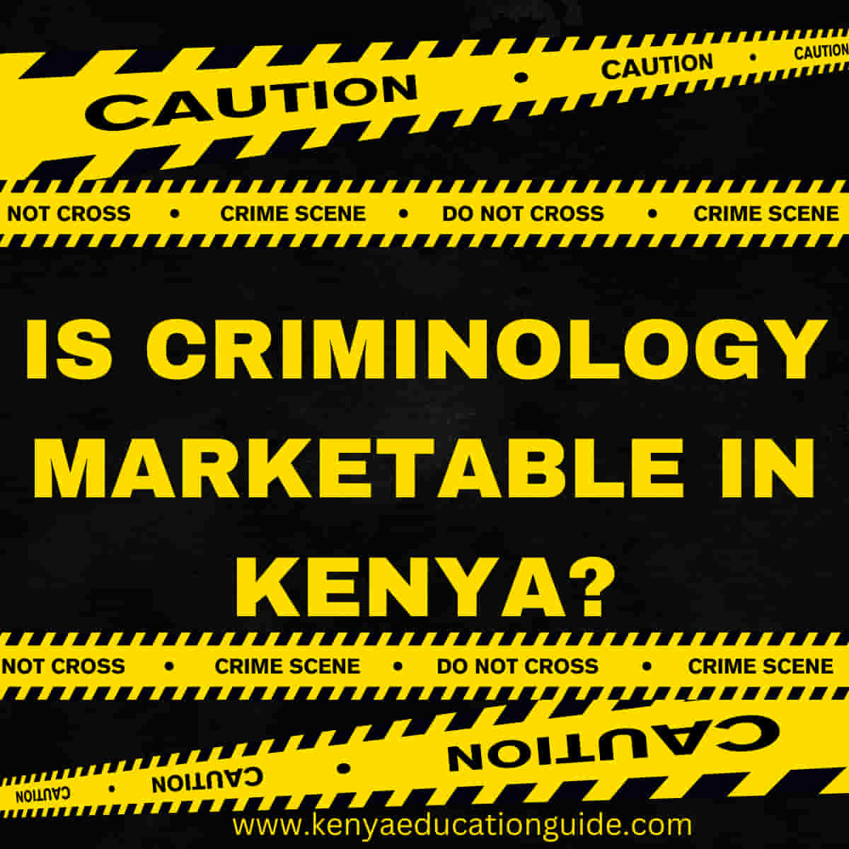 Is criminology marketable in Kenya