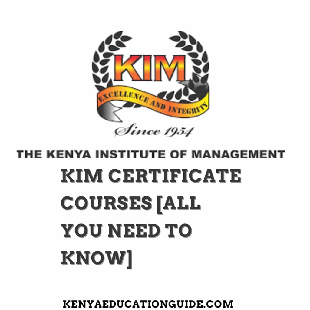 KIM Certificate Courses [All you need to know] - Kenya Education Guide