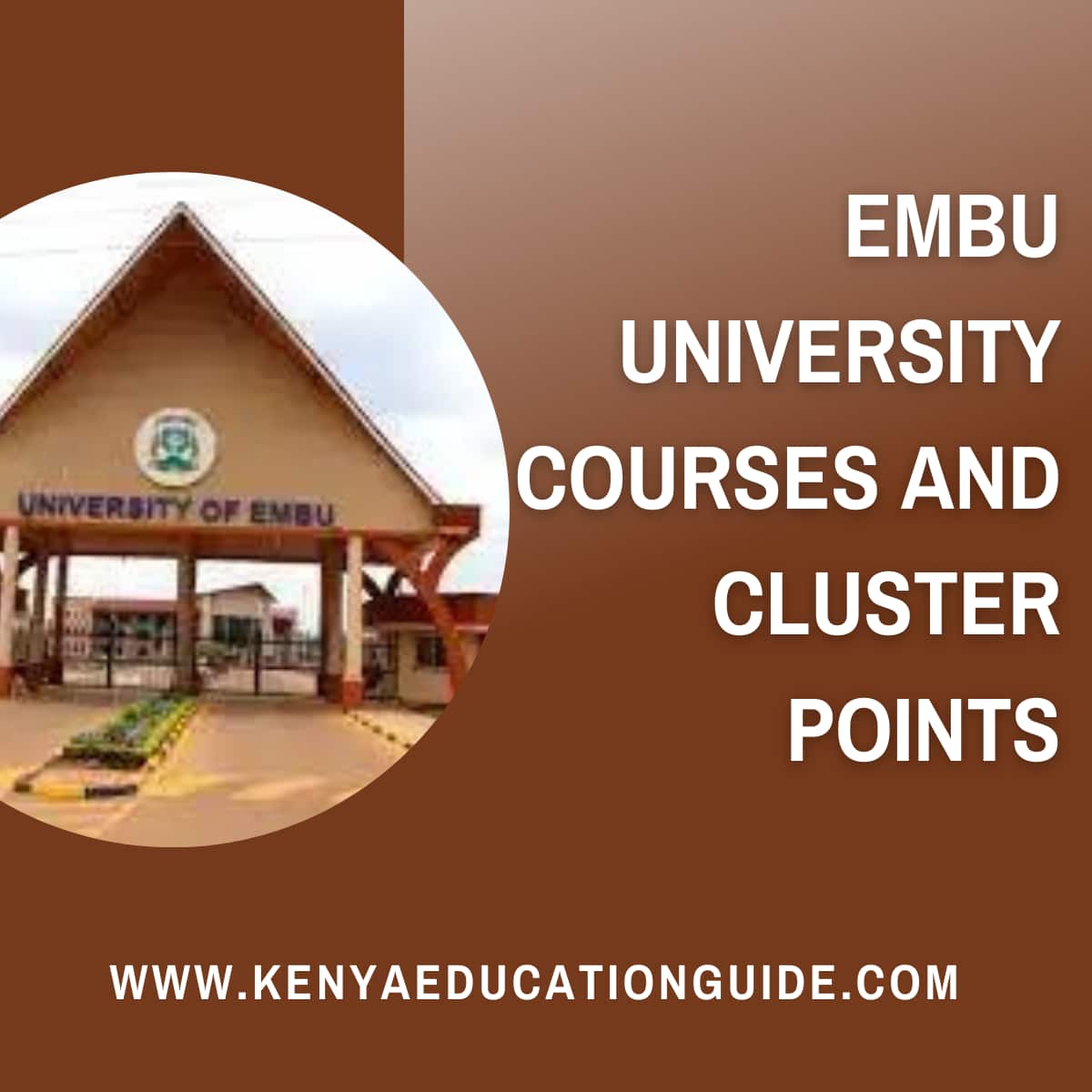 Embu University Courses and Cluster Points