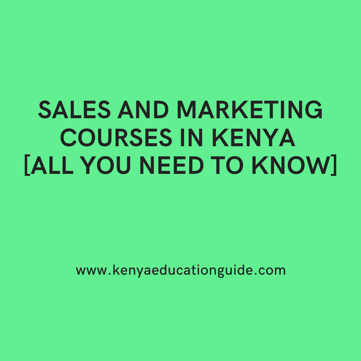 Sales and marketing courses in Kenya